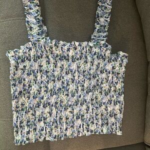 Veronica Beard Averie Smocked Tank Top